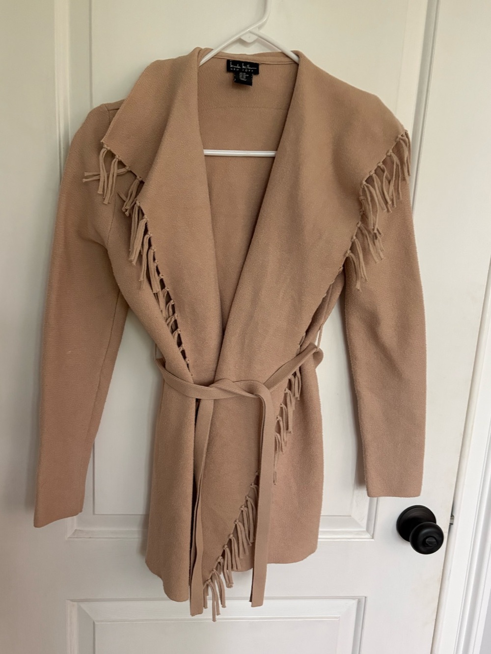 Long sweater with belt